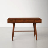 Flora Brown Work Form Desks With 3 Drawers