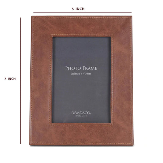 Black Brown Leather Photo Frames