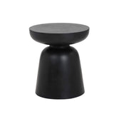 Elijah Modern Black round end side tables