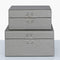 kavain Gray Leather Boxes Set of 3