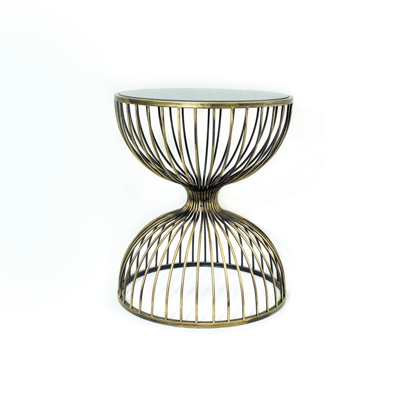 Mason Golden Metal Round  Side Tables