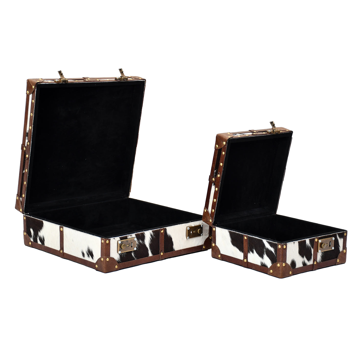 Aliant boxes set of 2 leather