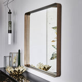 Taylor Titanium Lacquered Steel Black Frame Wall Mirror