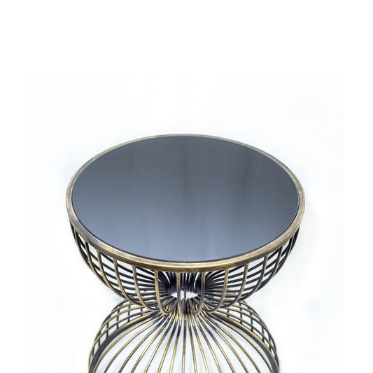 Mason Golden Metal Round  Side Tables