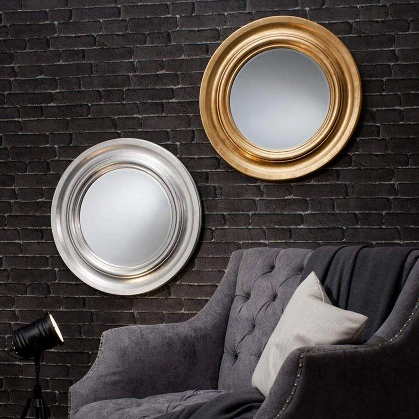 Antique Gold Convex Mirror