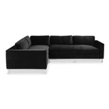 Handhole Modern Black  L Shape Sofas