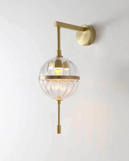 banshee Kanesha luxury Golden Wall Light with hanging pendant