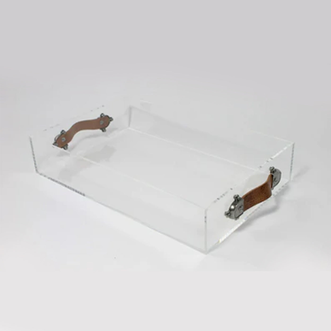 Rylan Clear Acrylic Service Tray | Methacrylate Tray with Handles