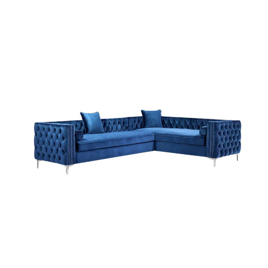 Eliza Modern Blue L Shape Sofas