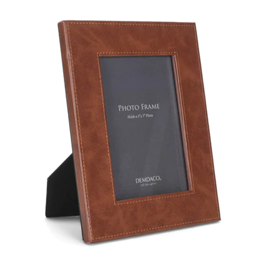 Black Brown Leather Photo Frames