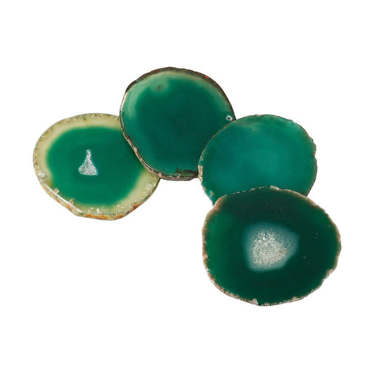 may Green Agate Hand  Rounded Coasters For  house worming Gift