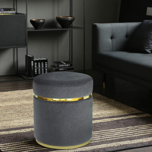 Graco Golden Metal Black Ottomans Pouffes