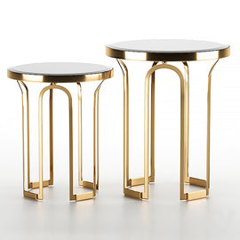 Evenson Modern Styles Gold Side Table Set Of 2