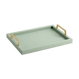 Giada Luxury Green Wood Tray With Handles