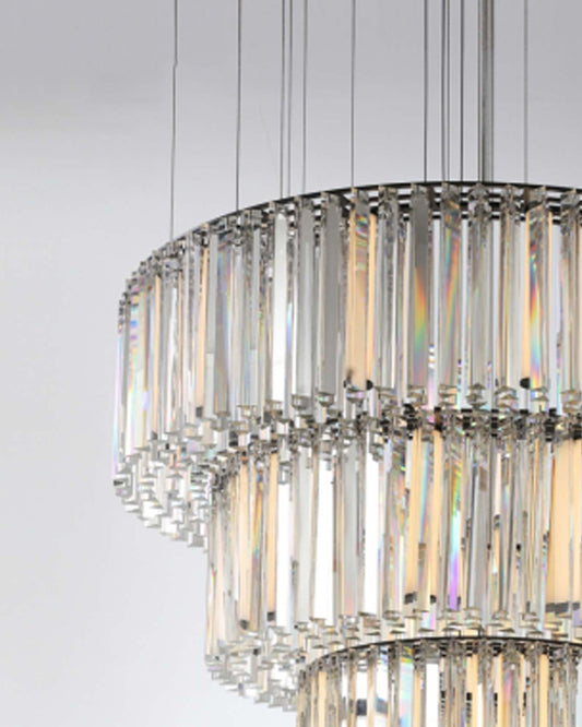 Anahi hanging Lights With 3 Layers Crystal Chandelier