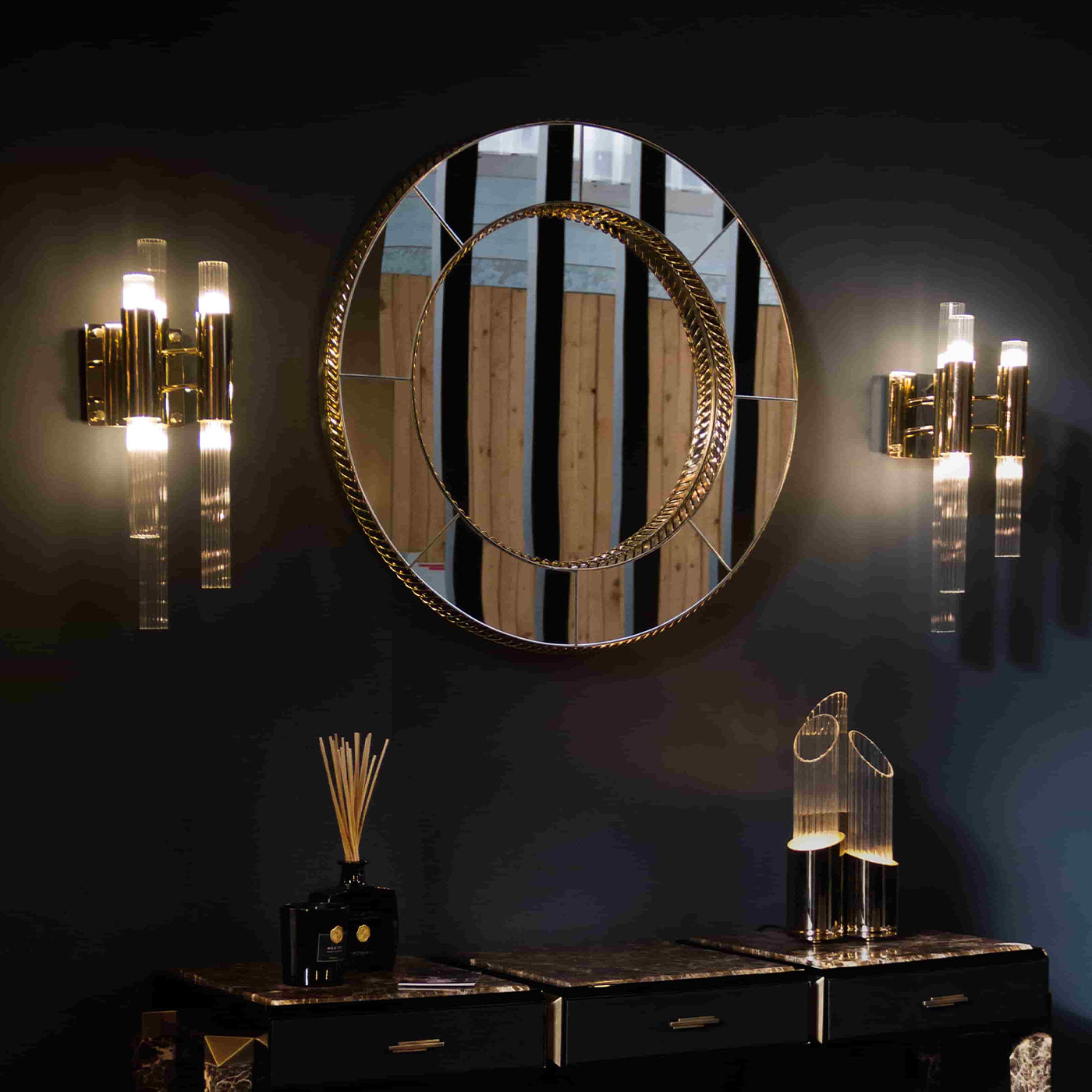 Elune Luxury Round Shaped Mirrors