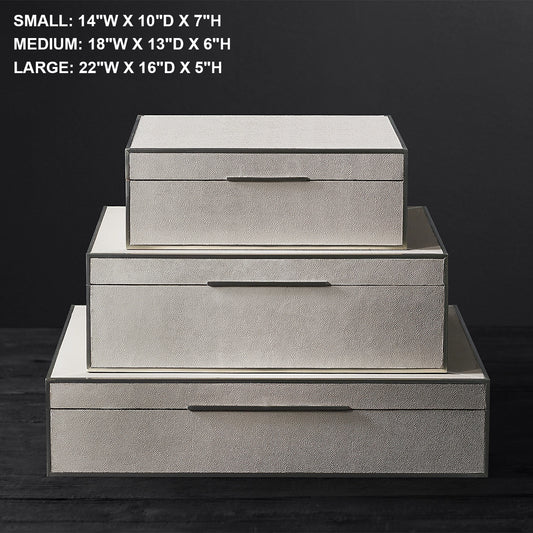 kalanin Gray Modern Boxes Set of 3