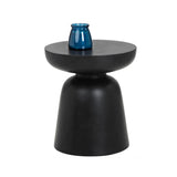 Elijah Modern Black round end side tables