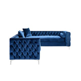 Eliza Modern Blue L Shape Sofas