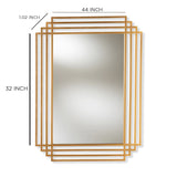 Sloane Hexagon Brass Frame Wall Hanging Mirrors