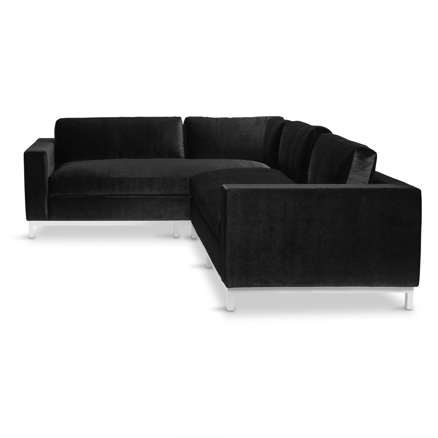 Carson Black Luxury L Shape Modern5 Seater Sofas