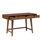 Flora Brown Work Form Desks With 3 Drawers