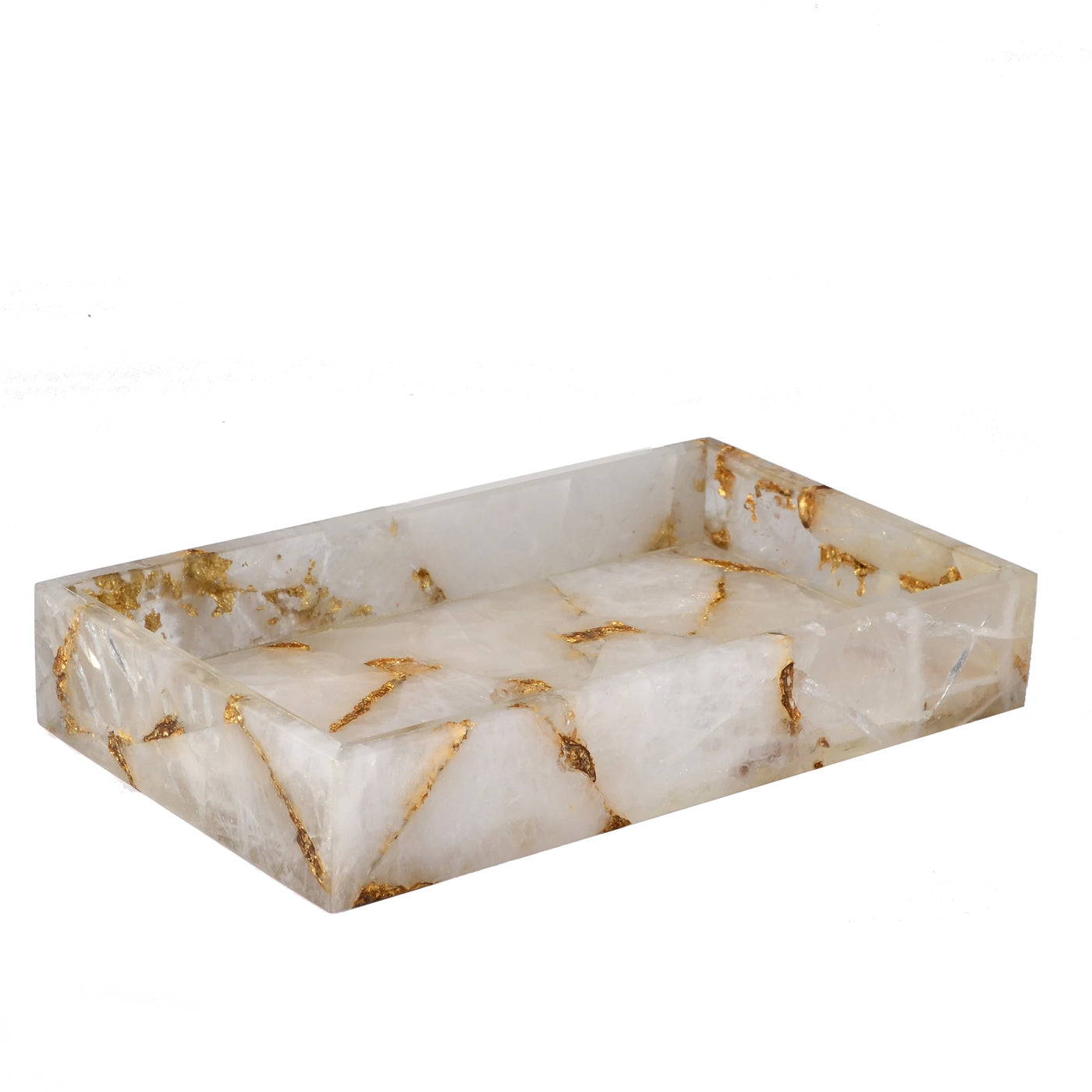 Gemstone Rock Crystal Bathroom Accessories Set