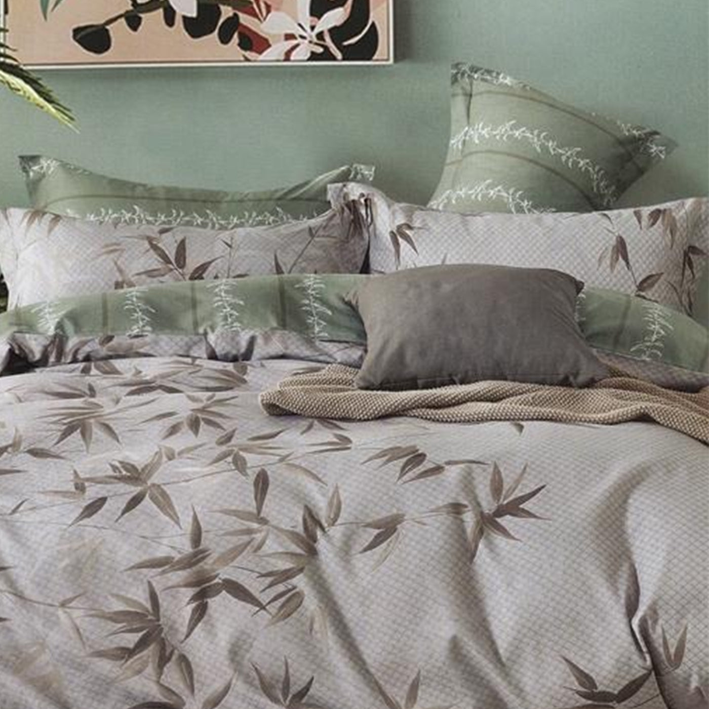 Kwaito leaf print Bed Sheets