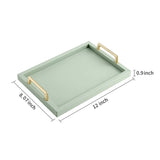 Giada Luxury Green Wood Tray With Handles