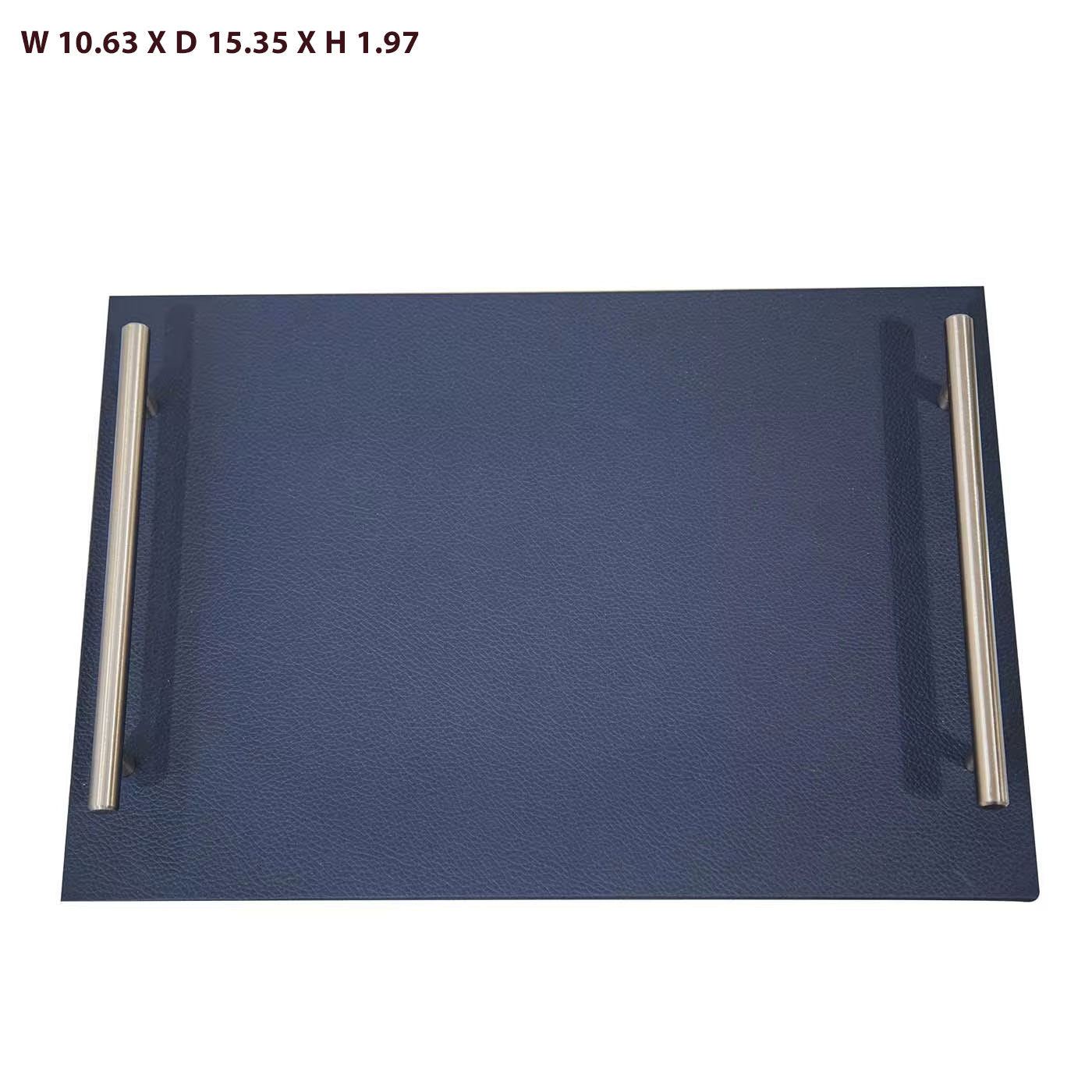 Lucille Sea Modern Blue Leather Tray