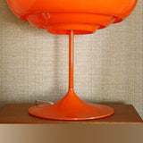 Loyalty Orange Ikea Lykan lamp, Orange glass mushroom kids study lamps