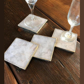 royal White Marble Coasters