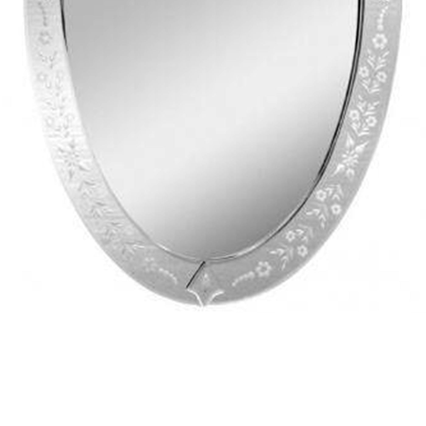 Vintage Murano Oval Wall Mirror