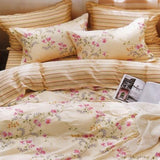 Frantz Fresh Floral pitch  Cotton Duvet Cover Bed Sheets