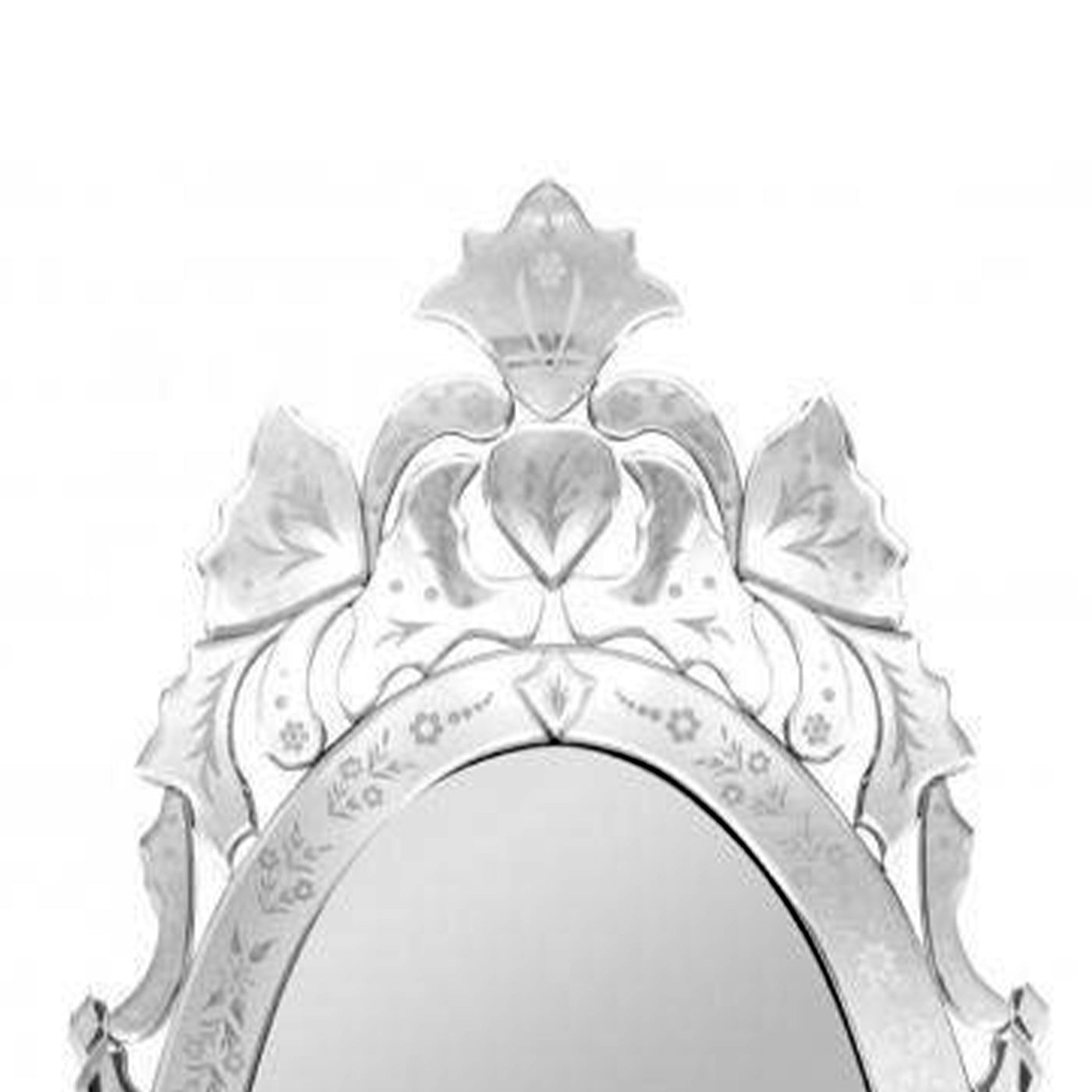 Vintage Murano Oval Wall Mirror