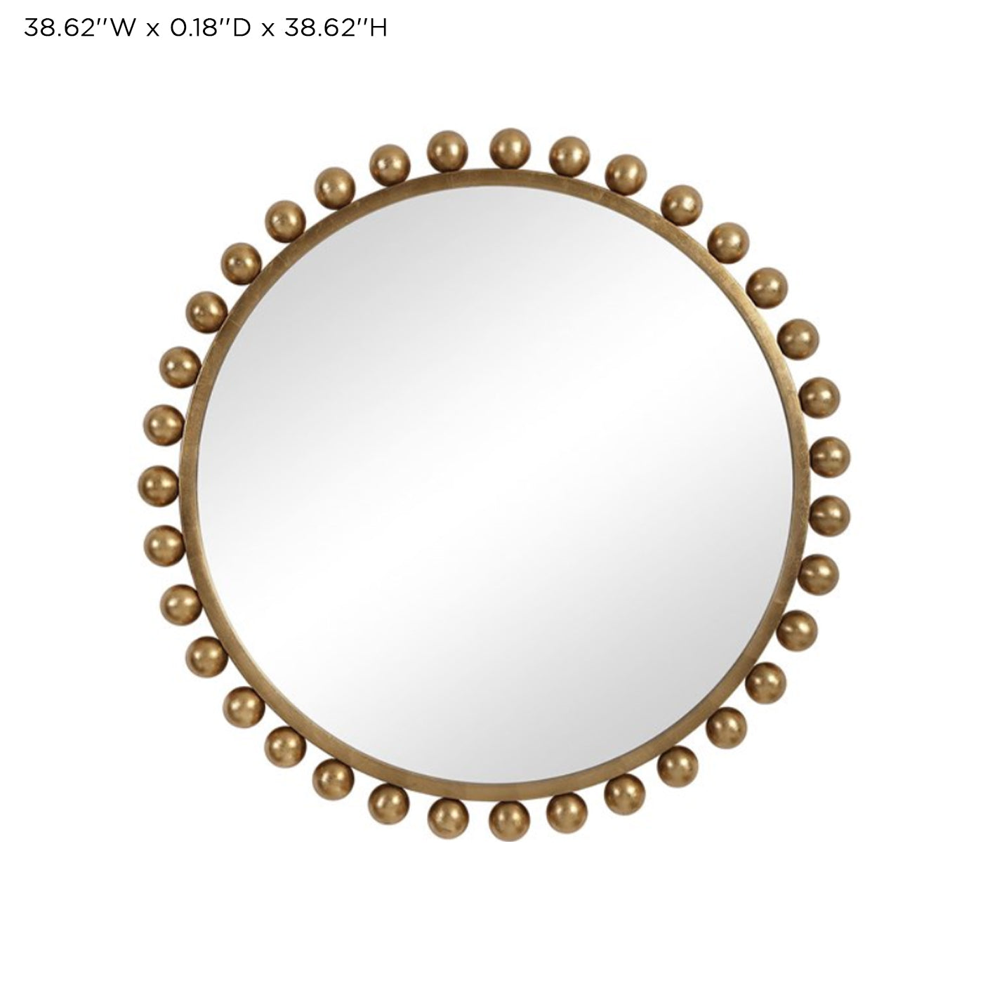 Aryana Golden  Brushed  Round Mirrors