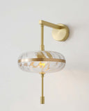 banshee Kanesha luxury Golden Wall Light with hanging pendant