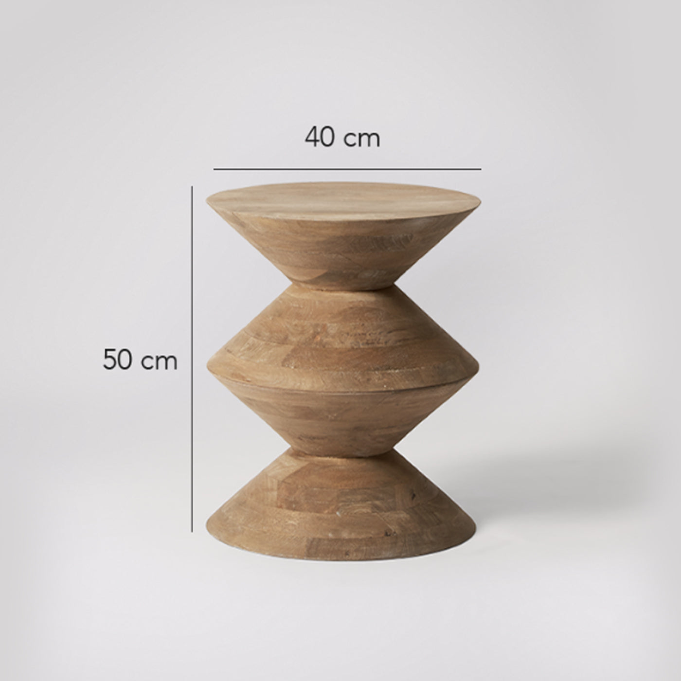 Emmis Round Wooden Contemporary Side Tables