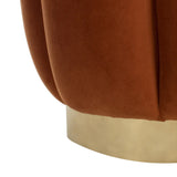 Dane Luxury Orange Ottomans Pouffes