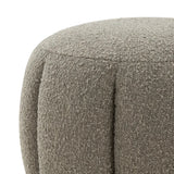 River Quilted Gray Ottomans Pouffes