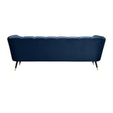 Fonteyn Blue Color Contemporary Three Seater Sofas