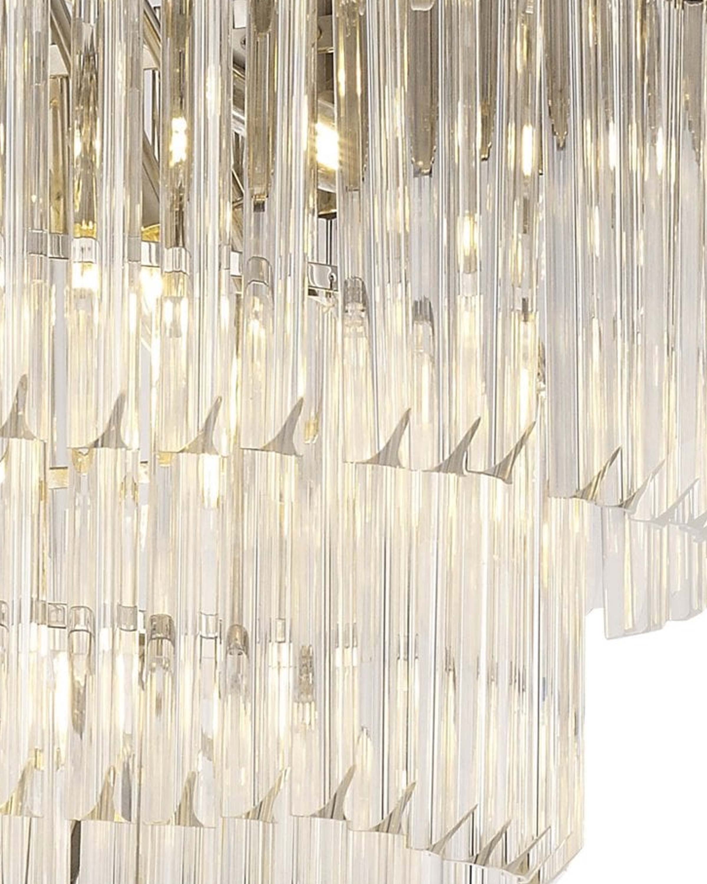 Anahi hanging Lights With 3 Layers Crystal Chandelier