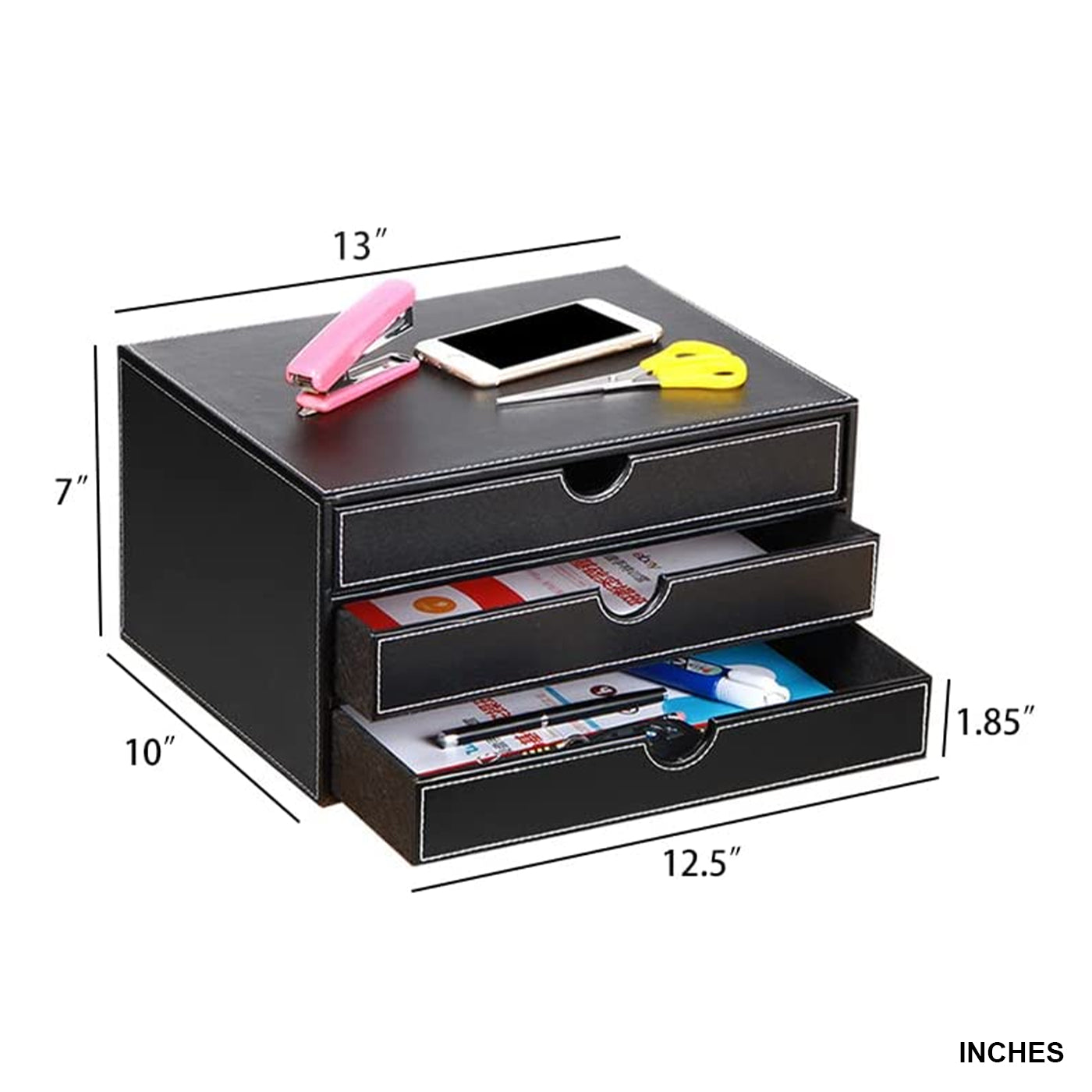 Trinity Makeup Leather Boxes 3 Drawer