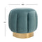 Lauren Blue Golden Metal Ottomans Pouffes