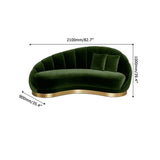 Nicholas Luxury Green Classic 3 Seater Sofas