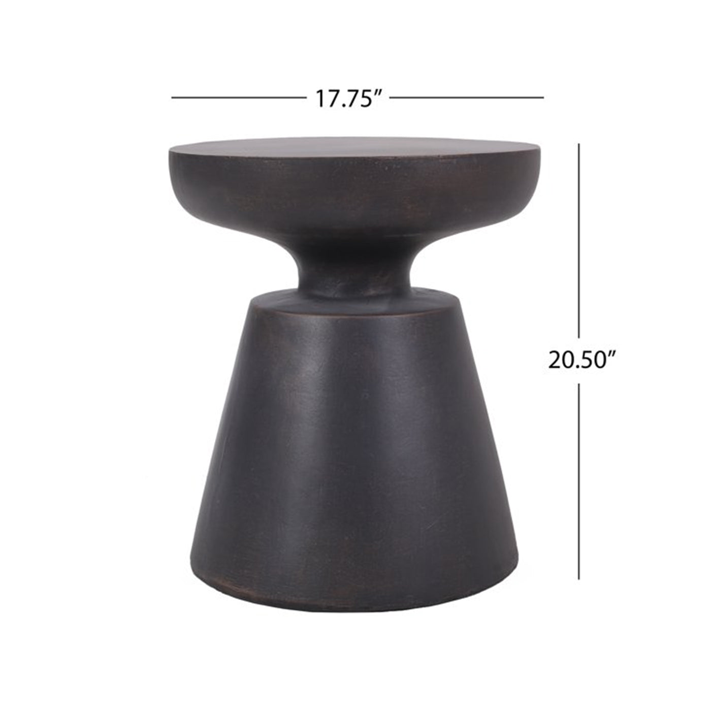 Elijah Modern Black round end side tables