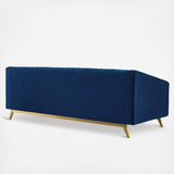 Haley Modern Velvet Blue 2 Seater Sofas