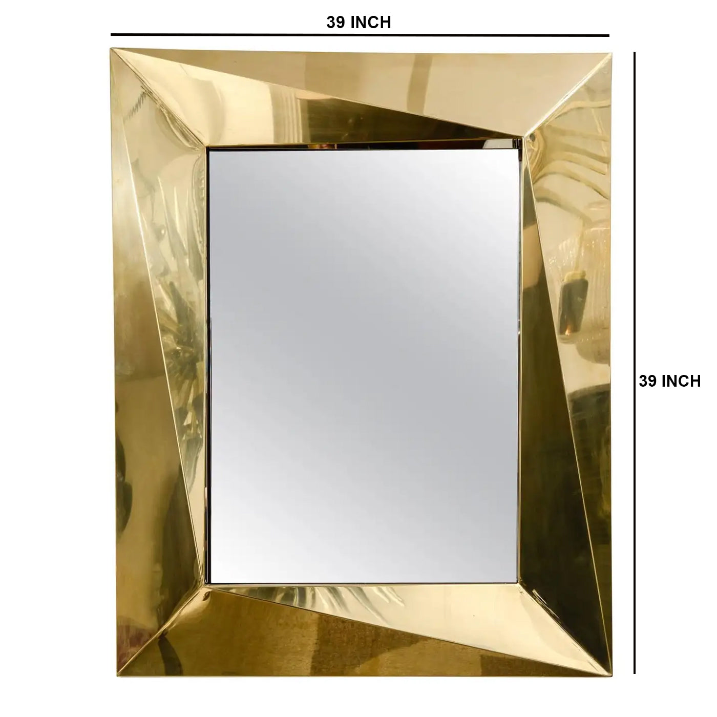 Javari Gold Finish Rectangular Mirror