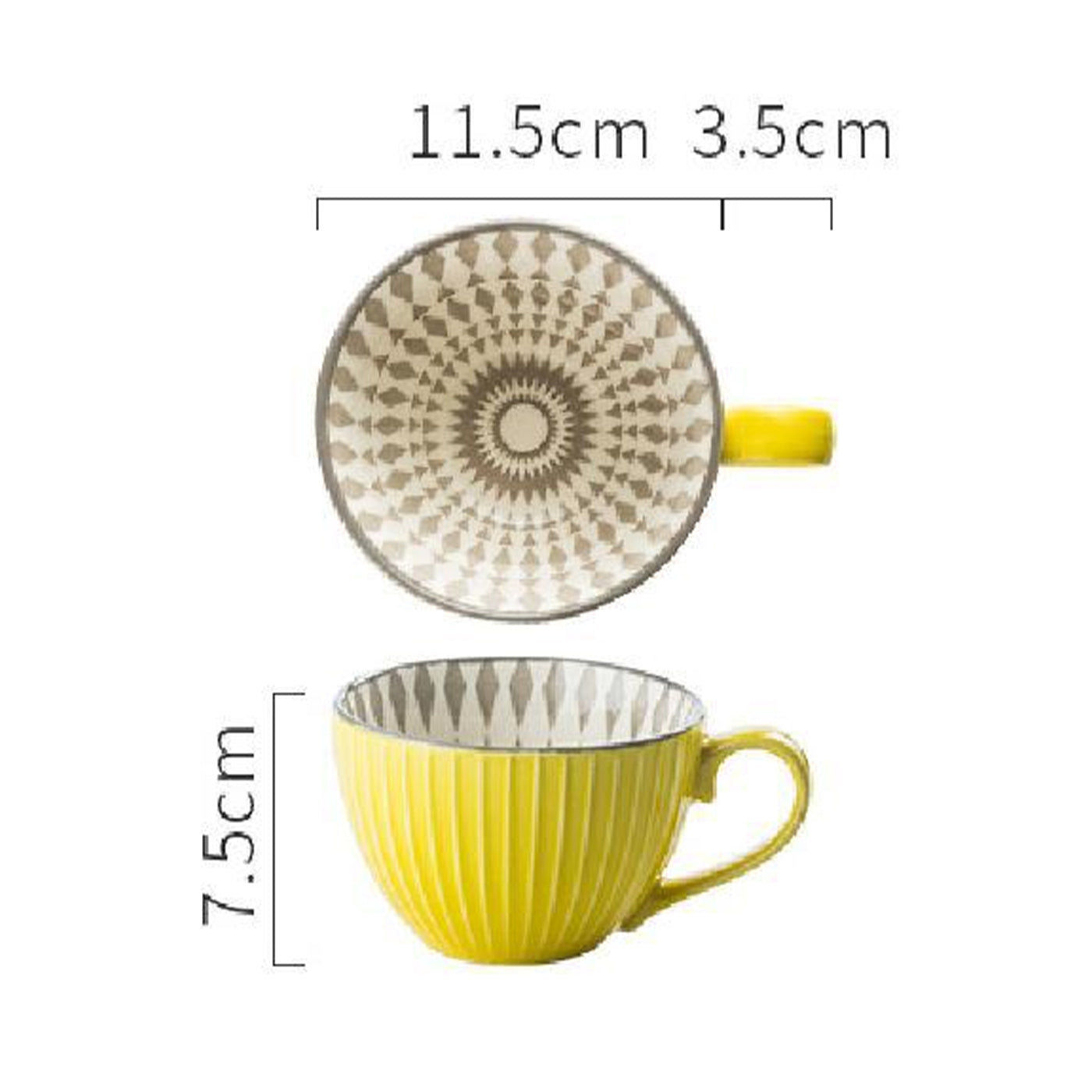 Lydia Yellow Tea Cups