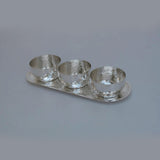 Olivia  Silver Traditional Bowl Set | Silver Plated | Silver Items for Marriage, Diwali Gift